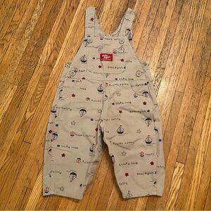 Vintage Osh Kosh B’Gosh Baby B’Gosh khaki/tan sailing/boating overalls